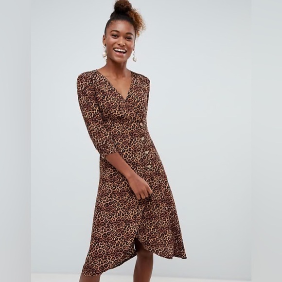 NWT Monki Leopard Print Dress - Picture 1 of 5